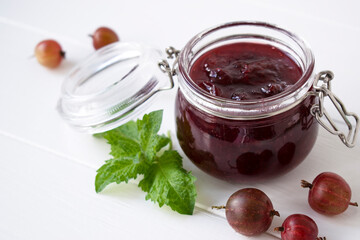 gooseberry jam on a  table