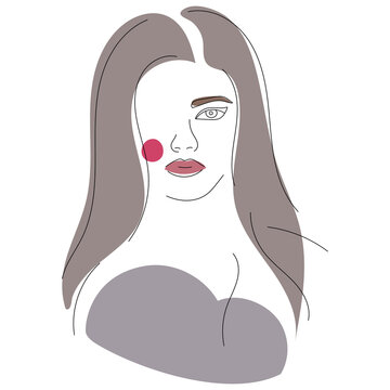 recommend clip art: girl face line drawing sketch