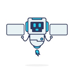 Two white board cute character simple character illustration mascot logo