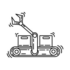 E-commerce productivity icon. hand drawn icon set, outline black, doodle icon, vector icon