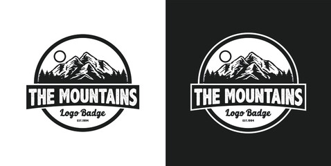 Logo badge sticker hat shirt design outdoor adventure silhouette tatto 1