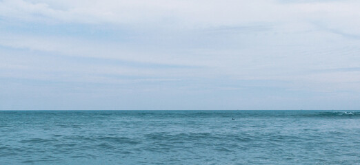 Fototapeta na wymiar Ujung Genteng beach, Sukabumi West Java Indonesia : Blue sea 