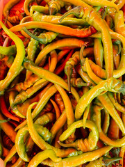 lots of spicy chilli peppers for eating as a background