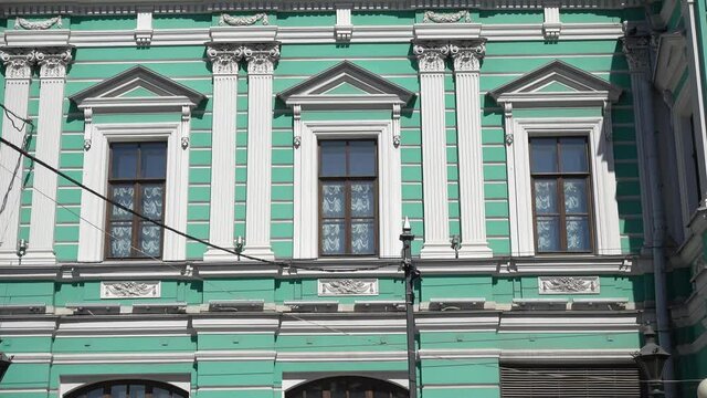 Tovstonogov Bolshoi Drama Theater, Fontanka River embankment. Russia, St. Petersburg June 2021