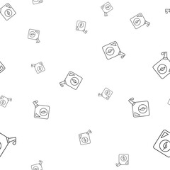 Environmentally friendly fuel icons seamless pattern isolated