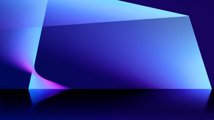 Neon Futuristic Abstract Blue And Purple Light Shapes door.