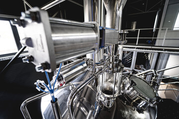 Craft beer brewing equipment in privat brewery