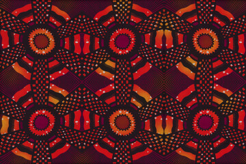 Colorful African fabric – Seamless and textured pattern, wax cotton 