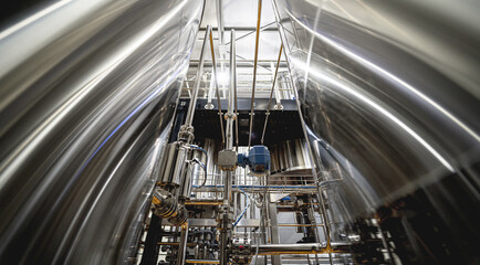 Craft beer brewing equipment in privat brewery