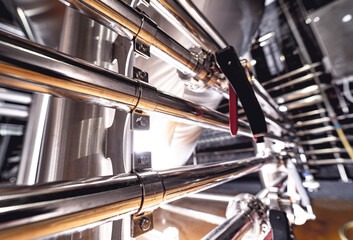 Craft beer brewing equipment in privat brewery