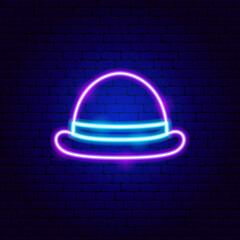 Man Hat Neon Sign
