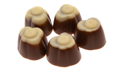 chocolate candies isolated