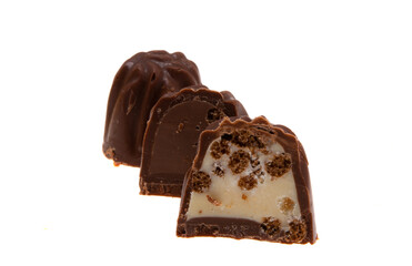 chocolate candies isolated