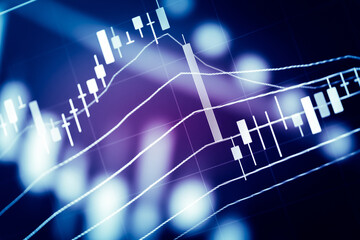 Forex market background, trading on the currency market Forex. Currency exchange rate for world currency: US Dollar, Euro, Frank, Yen. Financial, money, global finance, stock market background.	
