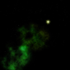 Small part of an infinite star field. 3D rendering