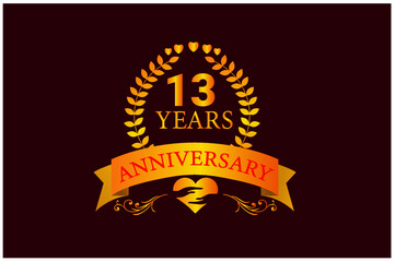 13 years anniversary new logo design