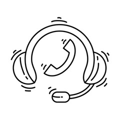 Fototapeta premium E-commerce service icon. hand drawn icon set, outline black, doodle icon, vector icon