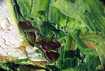 multicolored brushstrokes on the artist's canvas 