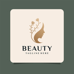 Beauty woman face logo inspiration. Logo can be used for icon, brand, identity, luxury, feminine, gradient, cosmetic, and spa