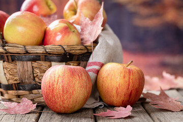 Tasty Apples on a Wooden Table