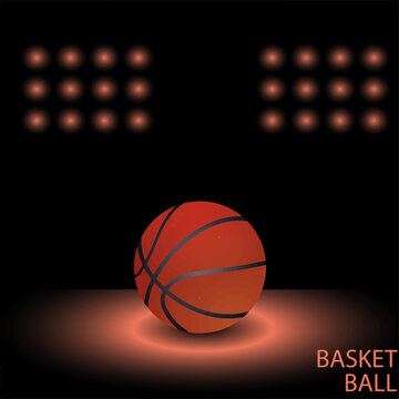Art & Illustration illustration of basketball on the court