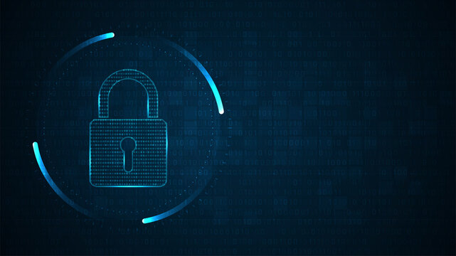 Abstract security digital technology background. System privacy. Security concept