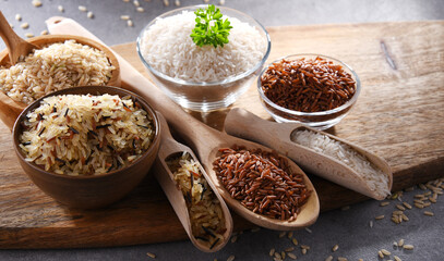 Composition with different sorts of rice