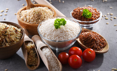 Composition with different sorts of rice