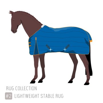 Lightweight Stable Rug on Bay Horse