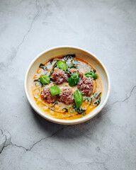 Cannellini bean meatballs stew