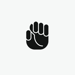 Hand sign vector icon. Editable stroke. Symbol in Line Art Style for Design, Presentation, Website or Apps Elements, Logo. Pixel vector graphics - Vector