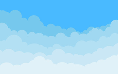Cloud template vector illustration design, Blue sky background