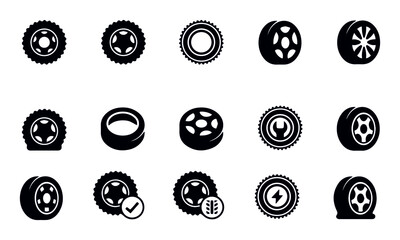 Tire icon set vector design 