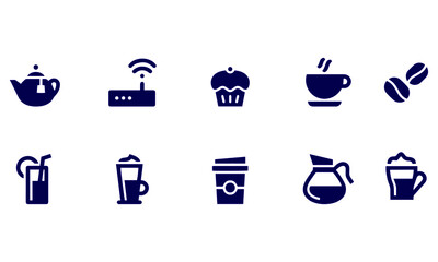 Café Icons vector design 