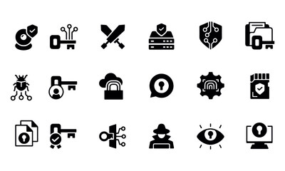 Data security icons vector design 
