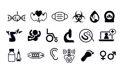 Hospital Healthcare and Medicine Icons Set