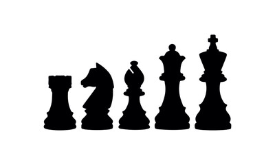 Rows Of Chess Pieces icons vector design 