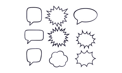 Speech bubble icons set vector design 