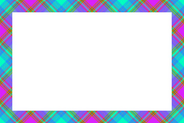 Fototapeta premium Vintage frame vector. Scottish border pattern retro style. Tartan plaid ornament.