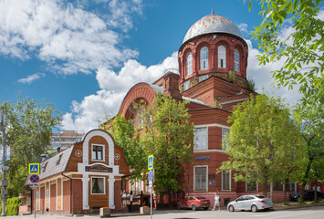 Moscow. June 02, 2021. Temple of the Great Martyr George the Victorious on Bolshaya Gruzinskaya Street, 13.