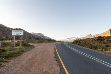Information board at the top of the Du Toitskloof