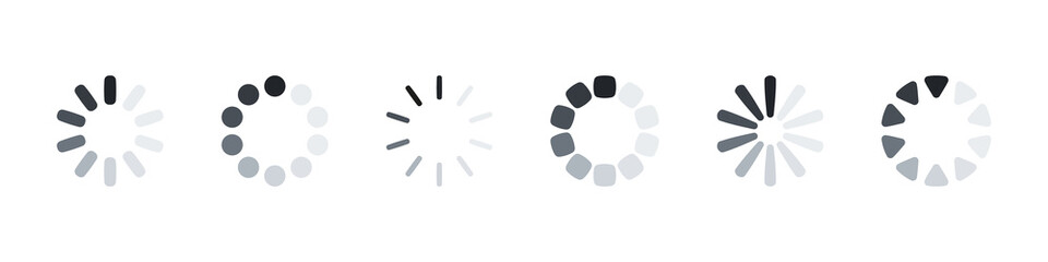 Loading bar sign. Loading icon. Loader icon circle button. Vector illustration