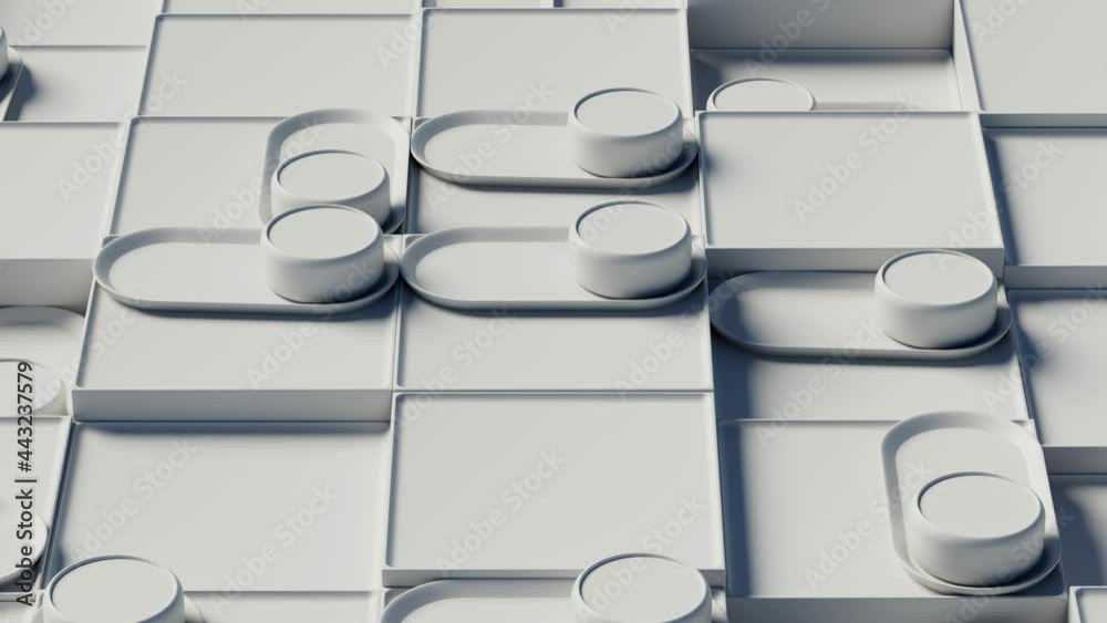 Poster 3d abstract background with repetitive pattern shapes. single colored.