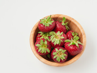 Fresh strawberry isolated on white background with clipping path
