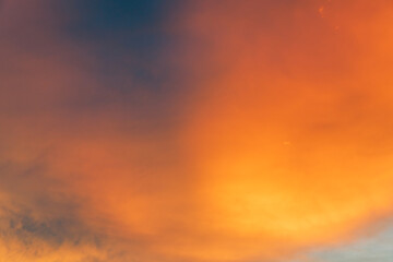 Fototapeta na wymiar Beautiful sky. Clouds in twilight sky in evening. Colorful sky in twilight time.