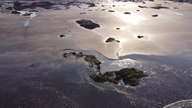Aerial footage of Ladghar beach at Dapoli, located 200 kms from Pune on the West Coast of Maharashtra India.