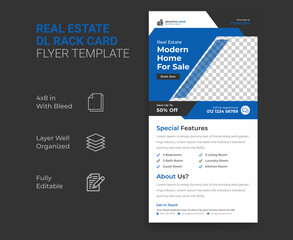 Real Estate dl Rack Card template design
