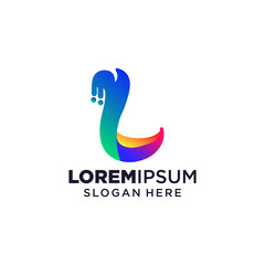 Letter L logo vector illustration, Design inspiration. Colorful icons