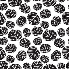 Seamless pattern with leaves. Vector illustration.