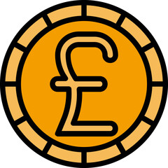 pound Color line icon